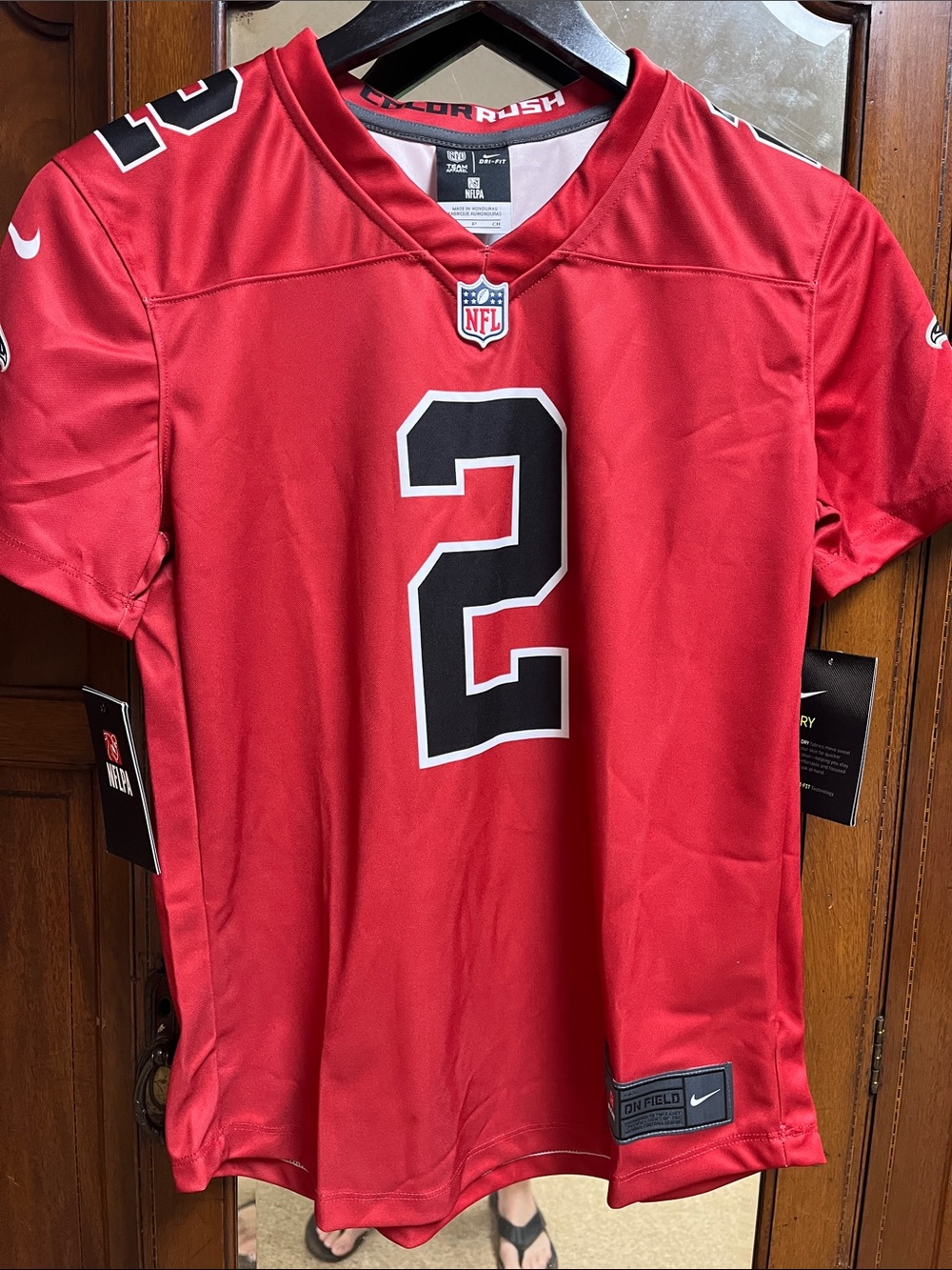 Nike on field Matt Ryan Atlanta falcons Red and Black Men's NFL Jersey #2